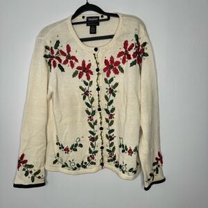 Christmas knitted cardigan size medium